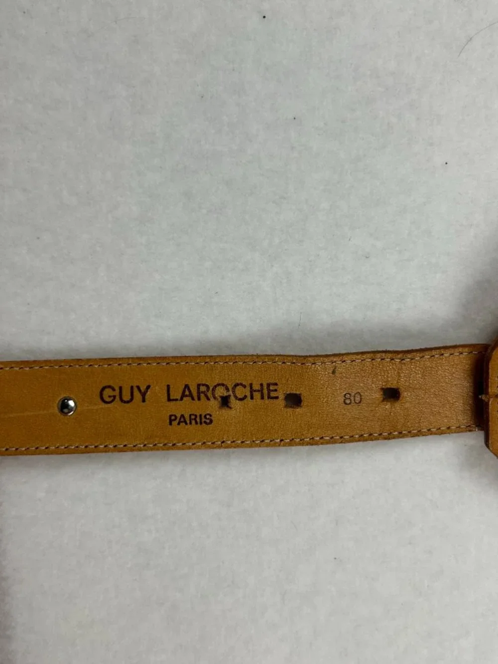Guy LaRoche Paris | Designer Leather and Rope Belt, 35